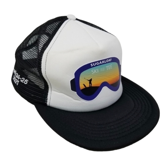 Sugarloaf Ski And Tee Trucker Hat Snapback Mesh District Golf Goggles Sunset - Picture 1 of 12
